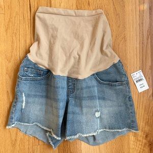 Over the belly maternity shorts - Indigo Blue brand from Macys